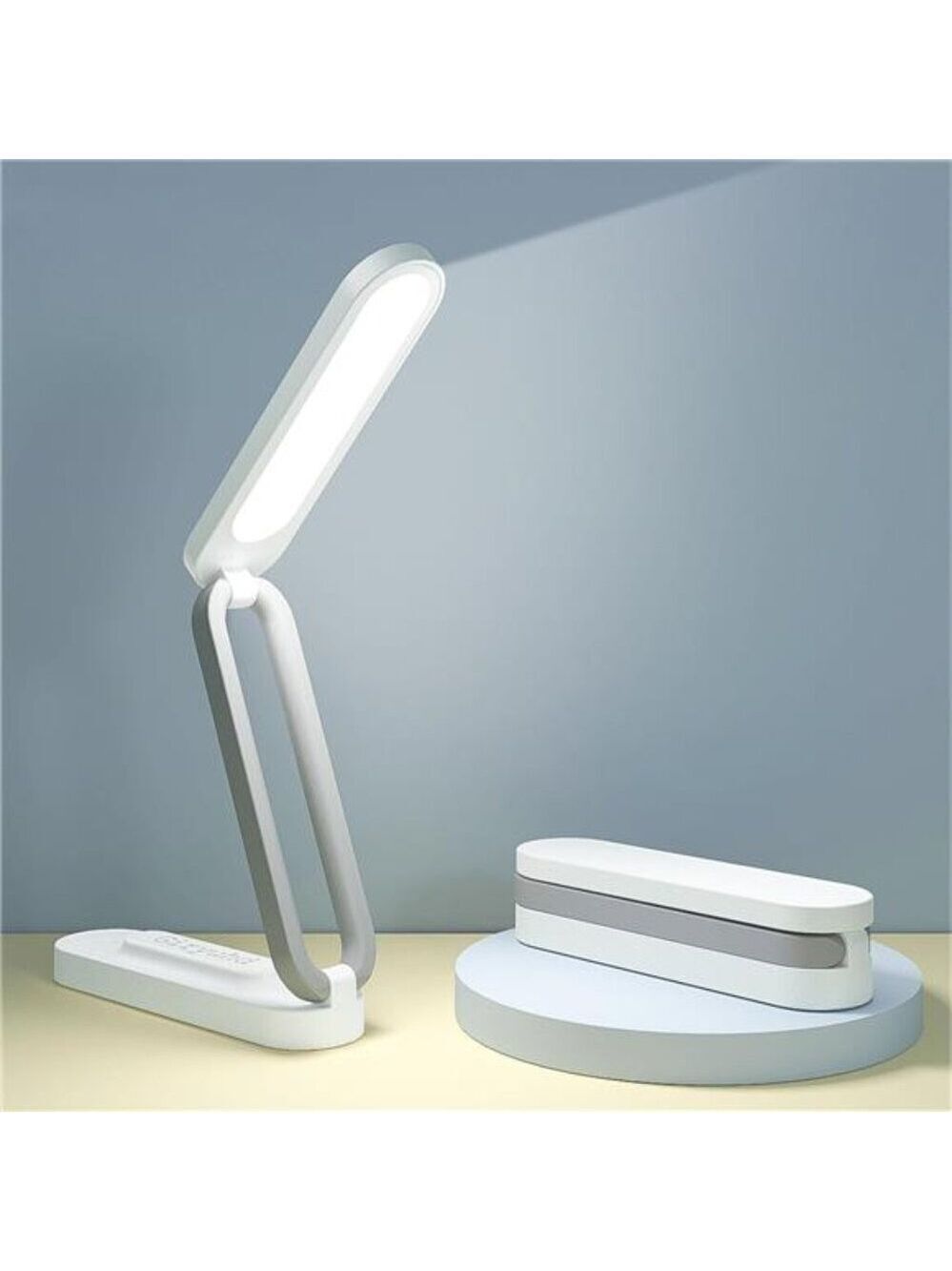 LED Desk Lamp Rechargeable Battery Operated Foldable Portable Dimmable White